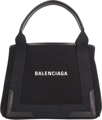 Balenciaga Handbags, female, Black, Size: ONE SIZE Cabas Small Canvas Tote