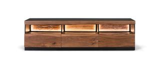 Giner&Colomer Mueble tv de madera de acacia natural y negra