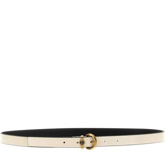 Pinko Pinko, Accessoires, Dames, Beige, L, Leer, Love Berry H2 Reversible Riem