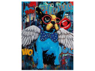 Schubiger M&ouml;bel Bild Pop Art Hund