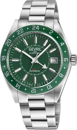 Gevril Group Belmont GMT Automatic Green Dial Mens Watch 42202B