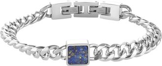 Geoffrey Beene Mens Semiprecious Stone Curb Chain Bracelet in Blue at Nordstrom Rack