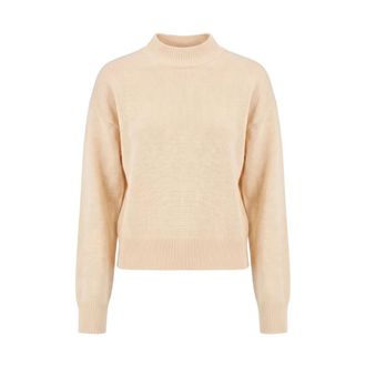 Pinko Pinko Truien - Dames - Coltruien - Beige - S - Truien & Vesten