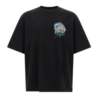 Amiri T-Shirts, male, Black, XL, Hotel Oversized Tee