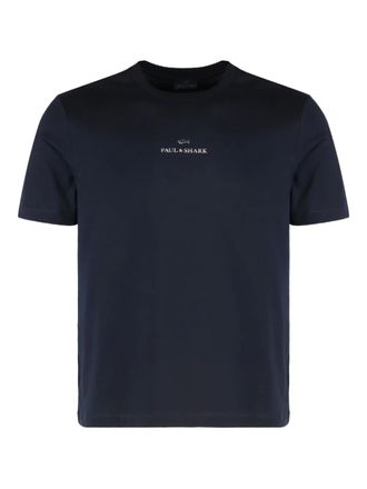 Paul & Shark T-shirt met logodetail - Blauw