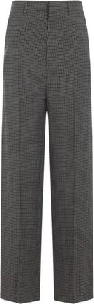 Balenciaga Straight Trousers, female, Gray, XS, Large Tailored Trousers