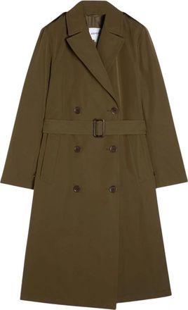 Aspesi Canvas Trench met Thermore Wattering - Dames - Trenchcoats - Groen - M - Katoen - Jassen