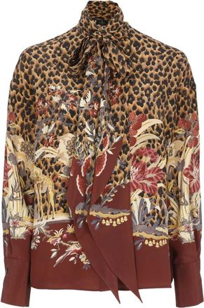 Etro Lange Mouwen Geprinte Zijde Blouse - Dames - Blouses - Veelkleurig - S - Overhemden