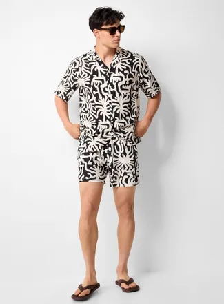 OAS Mens Loefy fluid abstraction camp shirt