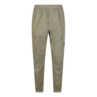 Stone Island Slim-fit Trousers, male, Green, Size: W34 Regular Tapered Pant