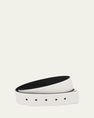 Prada Mens Reversible Saffiano Leather Belt Strap