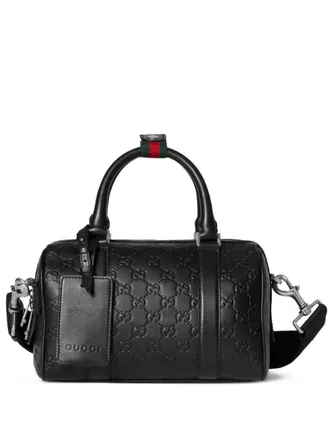 Gucci Kleine duffeltas met GG-embleem - Zwart