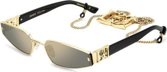 Dsquared2 Stijlvolle zonnebril D2 0168/S/Se - Dames - Zonnebrillen - Geel - 61 MM - Accessoires