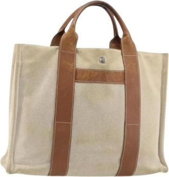 Herm&egrave;s Pre-owned Tote Bags, female, Beige, Size: ONE SIZE Pre-owned Vintage Tote Bag