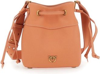 Pinko Leather Shoulder Bag With Logo