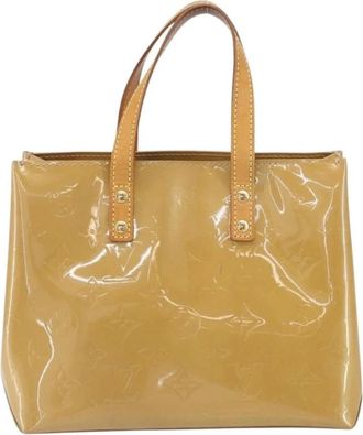 Louis Vuitton Pre-owned Tote Bags, female, Beige, Size: ONE SIZE Pre-owned Vintage Patent Leather Monogram Tote Bag