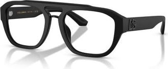 Dolce & Gabbana 55mm Pilot optical glasses in Black at Nordstrom