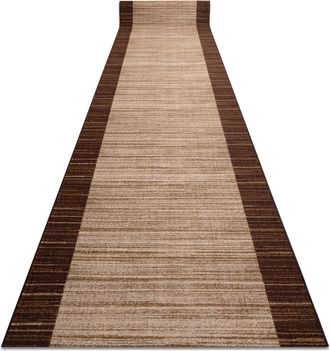 RugsX Rugsx - Alfombra De Pasillo Con Refuerzo De Goma 100 Cm Streifen Marr&oacute;n Brown 100x1150 Cm