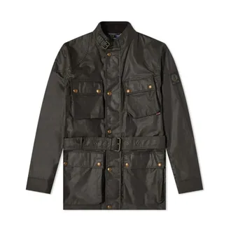 Belstaff Light Jackets, male, Green, Size: 2XL Trialmaster Jacket