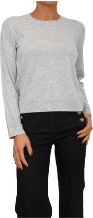 Liu Jo Trui met ronde hals - Dames - Ronde hals truien - Grijs - XL - Wol - Truien & Vesten
