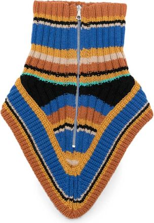 Dries Van Noten Striped Zip-up Scarf