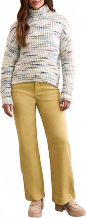 Tribal Space Dye Turtle Neck Sweater In Multi