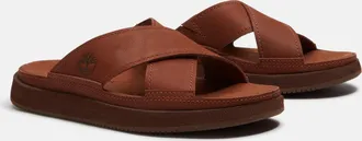 Timberland Mens Casco Cove Cross Strap Sandals in Brown Leather - Size UK 11.5