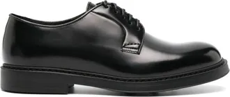 Doucal's Black Leather Lace-up Shoes