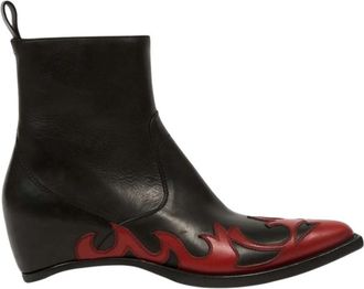 Maison Margiela Black Graphic Flames Boots