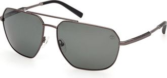 Timberland TB00009 Polarized 07R Mens Sunglasses Silver Size 63