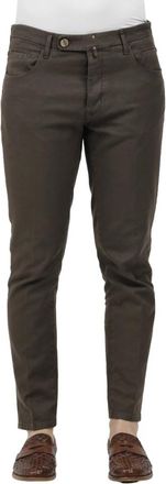 Incotex Stretch Fabric Five-Pocket Chinos - Heren - Chinos - Bruin - W37 - Katoen - Broeken