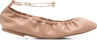 Twin-Set Ballerine con cinturino alla caviglia - Toni neutri