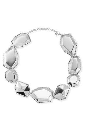 Sphera Milano Geometric Statement Necklace in Silver at Nordstrom Rack