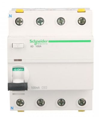 OEM Interruptor Diferencial De 4 Polos, 100 A, 0,1 A, Tipo Ac A9z12491