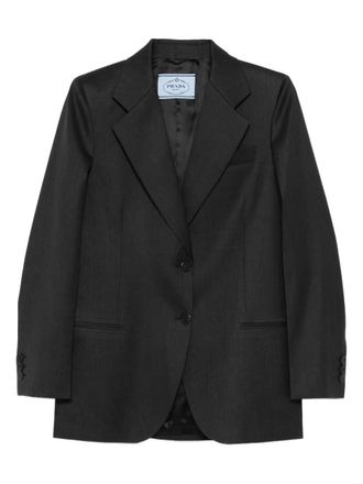 Prada Notched-Lapels Wool Blazer Clothing