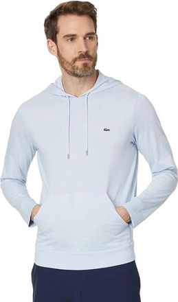 Lacoste Hoodie Mens Light Blue Cotton Regular Fit Kangaroo Pocket FTS1663