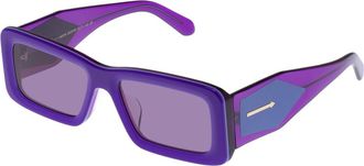 Karen Walker Axiom Asian Fit KAS2349750 Mens Sunglasses Purple Size 55