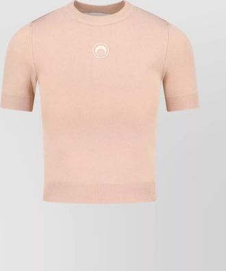 Marine Serre crewneck knitted top