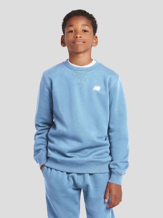New Balance French Terry Small Logo Crew Kids Sweater blauw