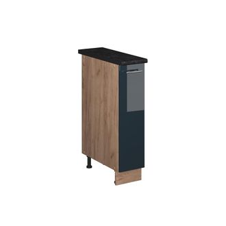 Vicco Mueble De Botica Fame-line, Azul Oscuro Alto Brillo/roble Dorado, 20 Cm, Et Antracita, Vicco