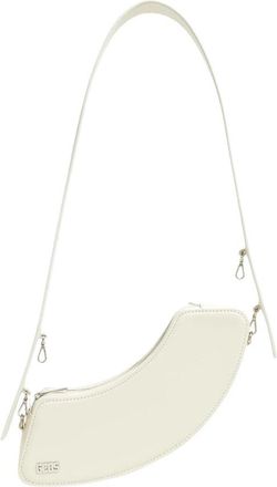 GCDS Comma Medium Handbag - Dames - Schoudertassen - Beige - ONE Size - Leer - Tassen