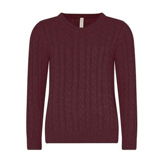 Skovhuus Cablestitch O-Neck Jumper - Dames - Truien - Paars - Maat: M