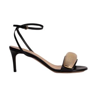 J.W.Anderson High Heel Sandals, female, Black, 5 1/2 UK, Black Stiletto Sandals with Gold Accent