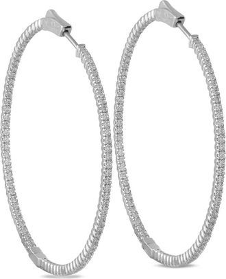 Luxury Bazaar Orecchini a cerchio con diamanti - Argento