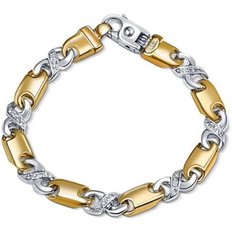 Pompeii3 Mens 14k Gold (63gram) or Platinum (118gram) 9.5mm Diamond Bracelet 8.5