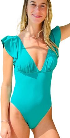 Haute Pression Womens T8003 CO4 One Piece Swimsuit, vert, 36 Grande Taille