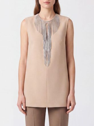 Sportmax Mini abito a tubino in cady con collo gioiello e strass