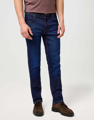 Wrangler Straight-Jeans WRANGLER WRANGLER Jeans Greensboro, Herren, Gr. 44, L&auml;nge 34, blau, Obermaterial: 75% Baumwolle CO. 23% Polyester PES. 2% Elasthan EL.,
