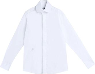 Karl Lagerfeld Camicia Iconica - Heren - Zakelijke Overhemden - Wit - S - Katoen - Overhemden