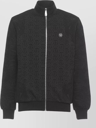 Philipp Plein monogram cotton sweatshirt high neck design